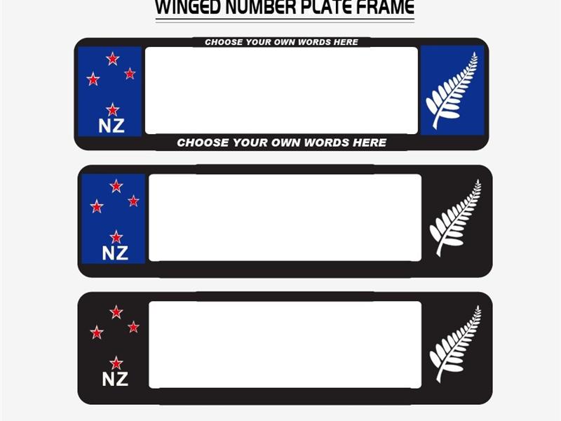 NZ Standard Winged Number Plate Surrounds